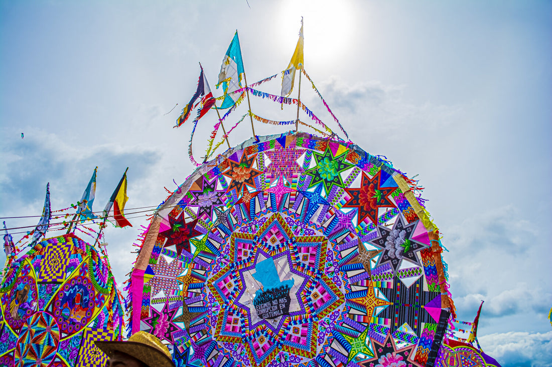 People in Santiago Sacatepéquez, and Sumpango celebrate All Saints Day by creating elaborate kites to serve as beacons for the spirits of loved ones to locate their living family members.